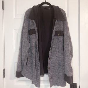 PacSun Gray & Black Oversized Shacket, Size M/L